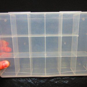 Plastic 17 Compartment Bead Storage Jewelry Organizer
